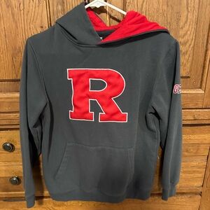Youth Rutgers Scarlet Knights Charcoal Pullover Hoodie Youth XL